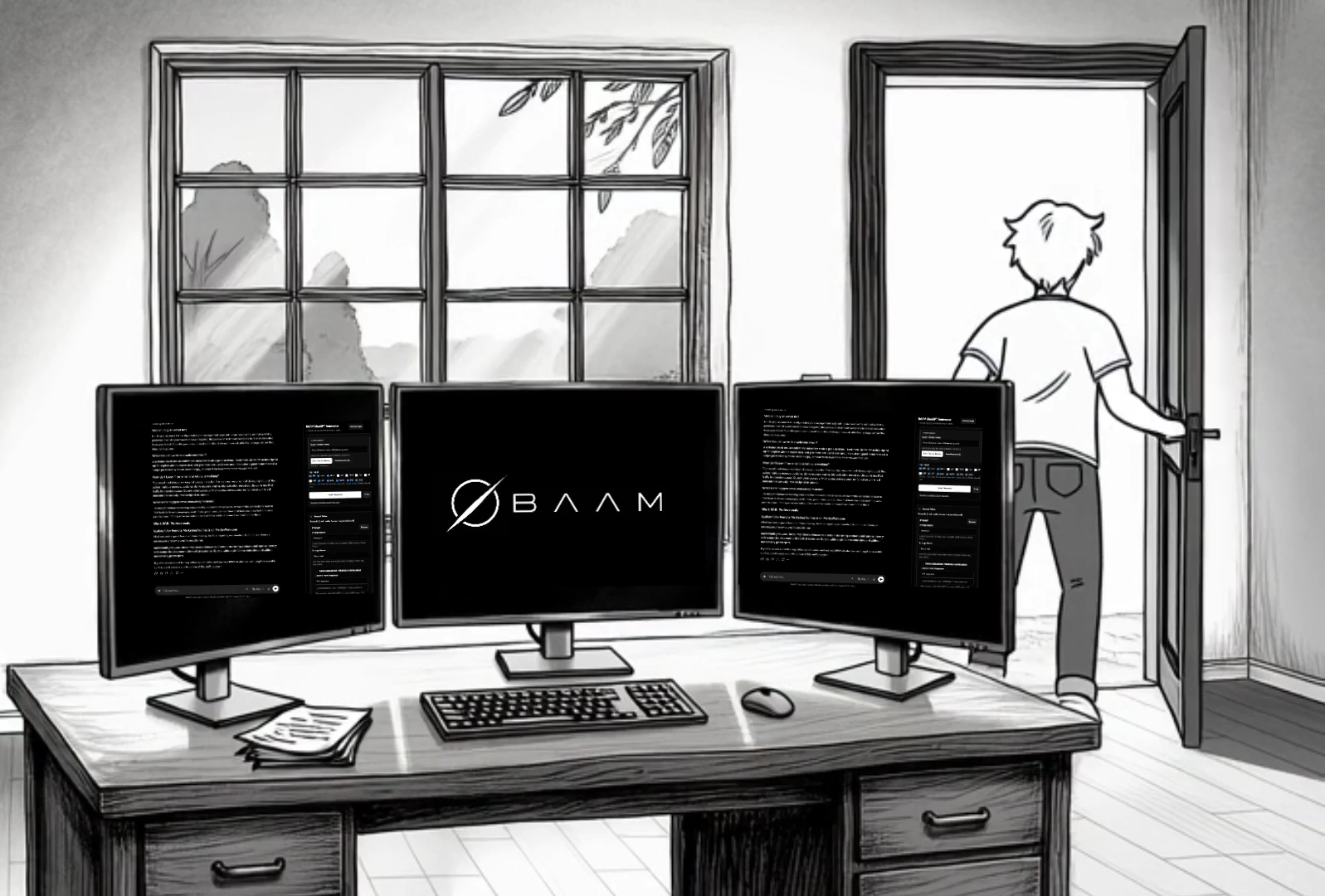 Automated BAAM output waiting for the user